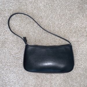 Brandy Melville Baguette Bag - Black Leather